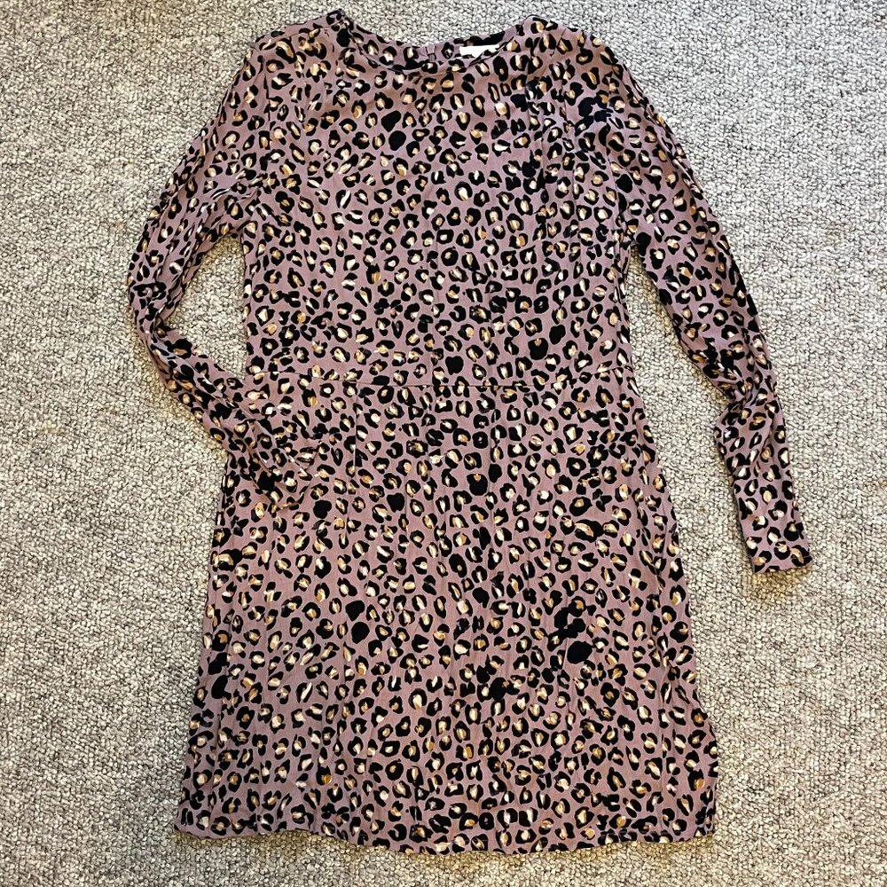 Purple Leopard Pattern Dress